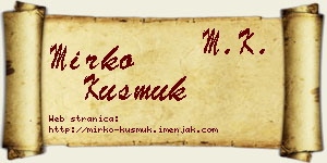 Mirko Kusmuk vizit kartica
